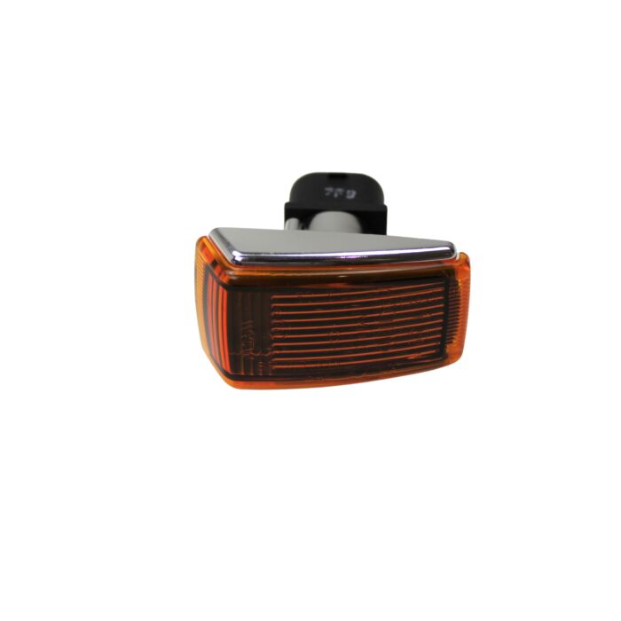 Zijverlichting knipperlicht voorscherm 240+260+740+760+940+960+90+V90+S90+V70 chroom/oranje