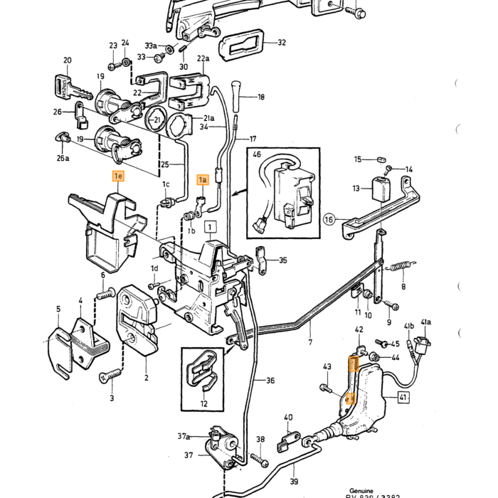 Volvo Maniglia maniglia porta 740+760+940+960 destra ner Volvo ricambi no 6846647