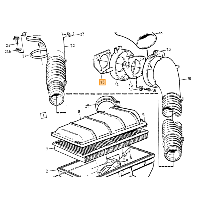 Volvo Guarnizione carburatore-filtro aria SU HIF Volvo ricambi no 684812