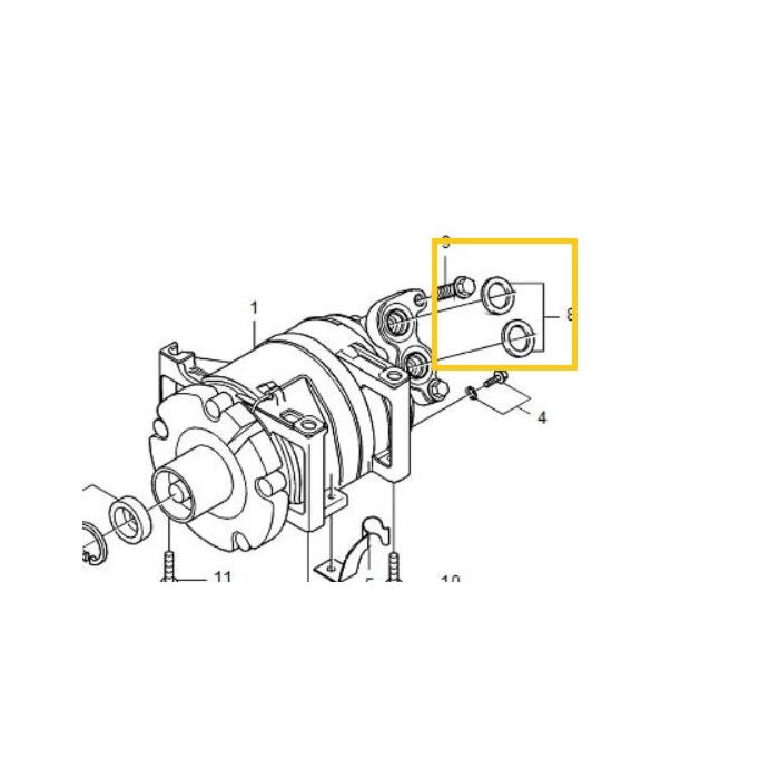 Volvo O-ring aria condizionata XC70 v70 Volvo ricambi no 6848760