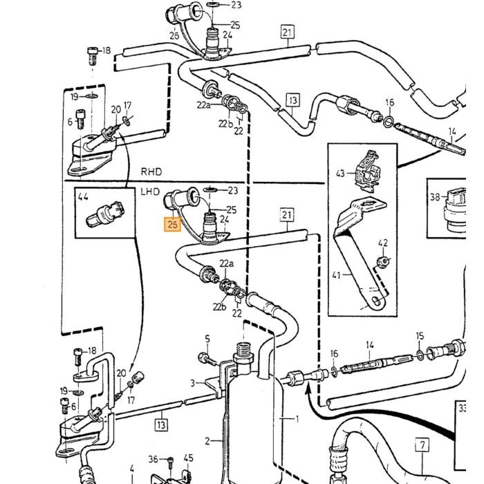Volvo Valvola Airco Volvo 240 - 850 - 940 - C30 - S40 - Volvo ricambi no 6849305