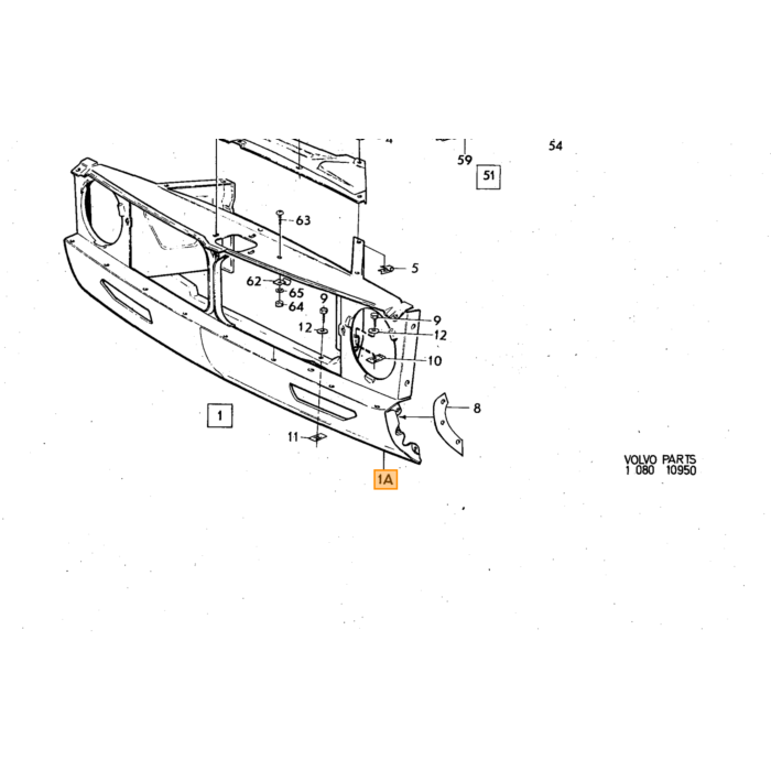 Volvo Koplamp huis rand 140 rechts NOS Volvo onderdeel nr 686291