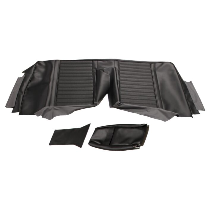Bekleding Amazon 2 deurs achterbank hoes rug zwart 1965-1968 417 428-584 zie 691474