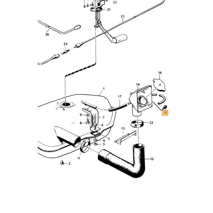 Volvo Leva per carburatore Zenith 34VN+36VN Volvo ricambi no 71924