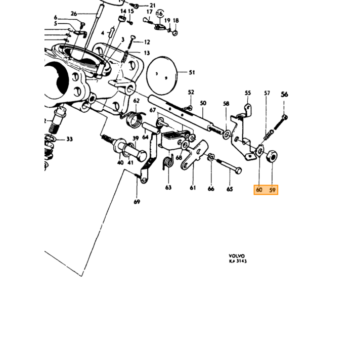 Volvo Spillo a vite per getto SU H4+SUHS6+Carburatore St Volvo ricambi no 820361