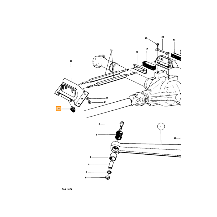 Volvo Tampone asse anteriore superiore e asse posteriore Volvo ricambi no 83107