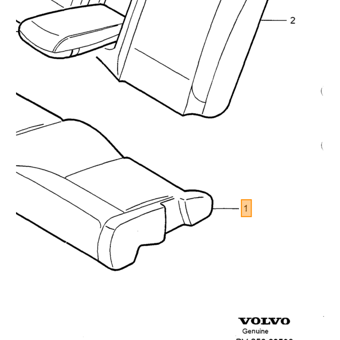 Volvo bekleding Volvo onderdeel nr 8616544