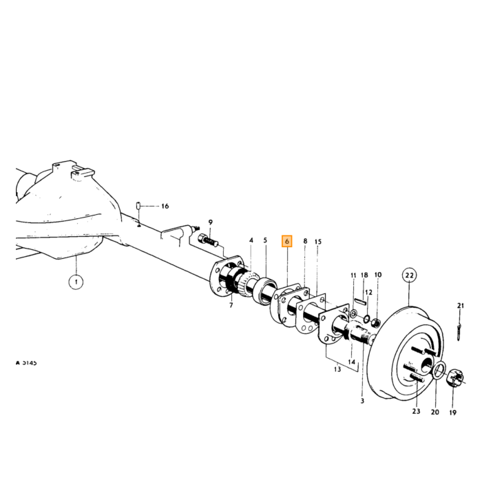 Volvo Spessore asse posteriore Amazon P1800 0.10 Volvo ricambi no 86891