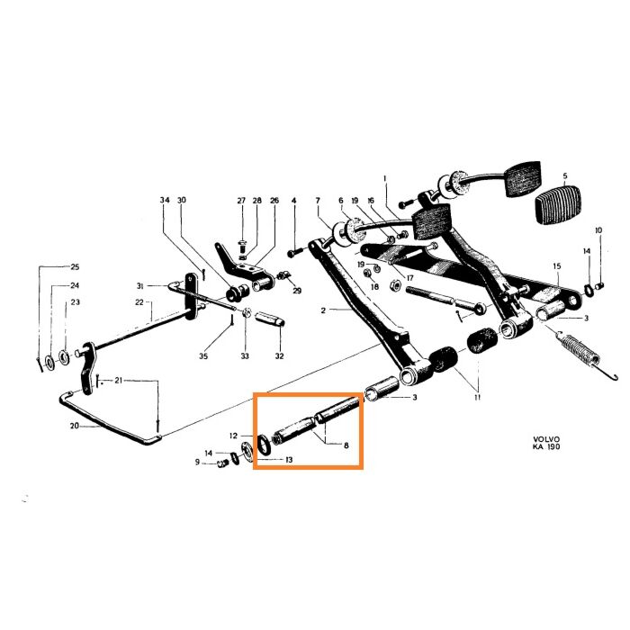 Volvo Sospensione della frizione del freno a pedale dell Volvo ricambi no 87404