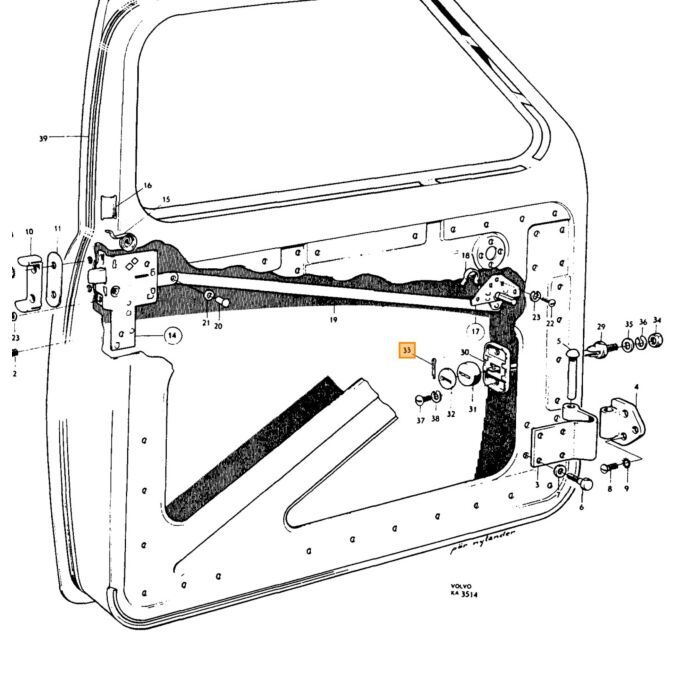 Spina Divisoria Volvo, parte Volvo nr 907861