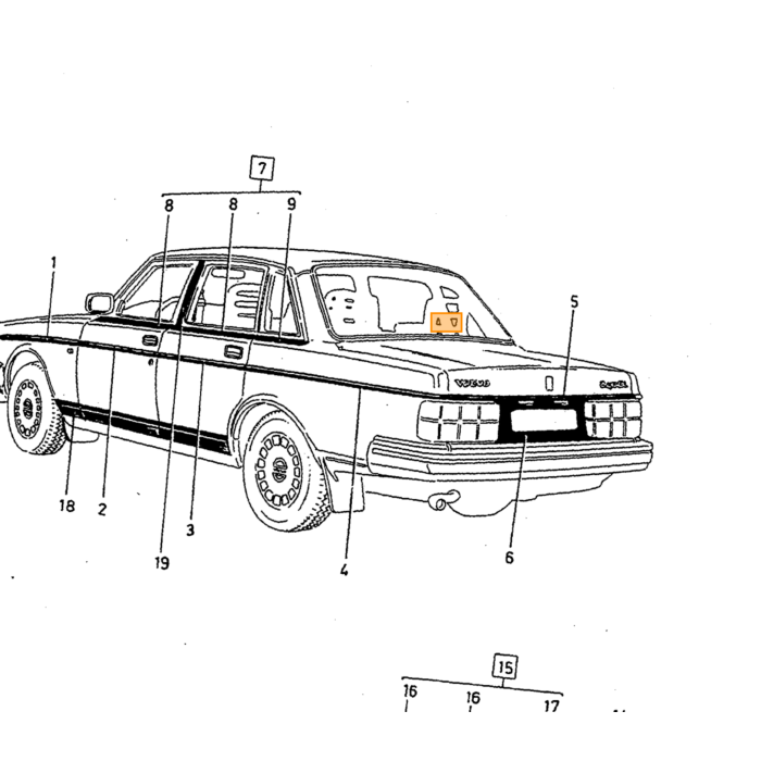 SPACER Volvo, pezzo Volvo nr 9131856