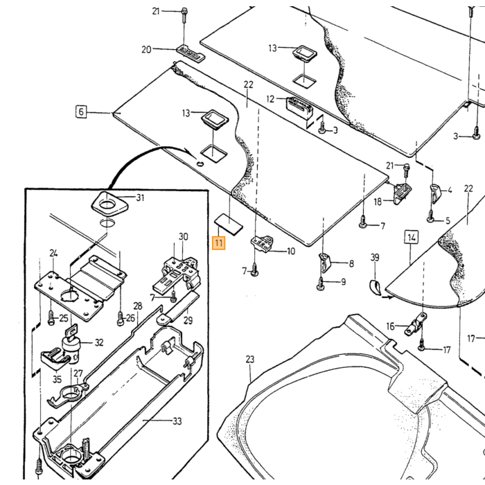 Piastra di copertura Volvo, pezzo di ricambio Volvo nr 9132326