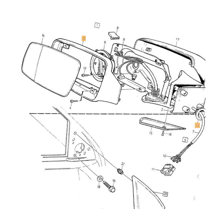 Volvo Pannello a clip Modanatura porta Striscia di tenut Volvo ricambi no 9133073