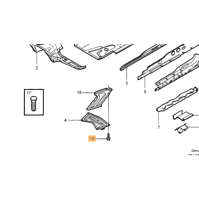 Pezzo di lamiera per pavimento trasversale Volvo s70 v70 c70 850, parte Volvo nr 9133420