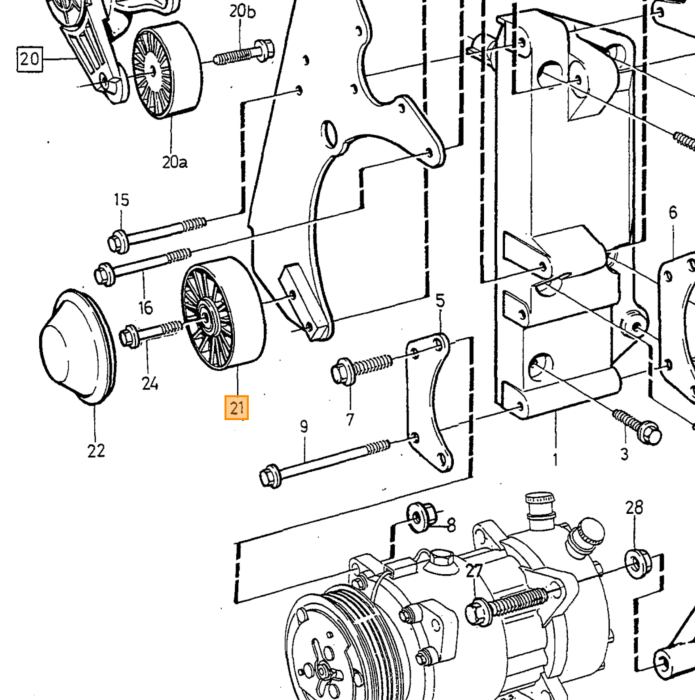 Puleggia Guida Cinghia Multipla Volvo 850/960 Volvo, numero di parte 9135699