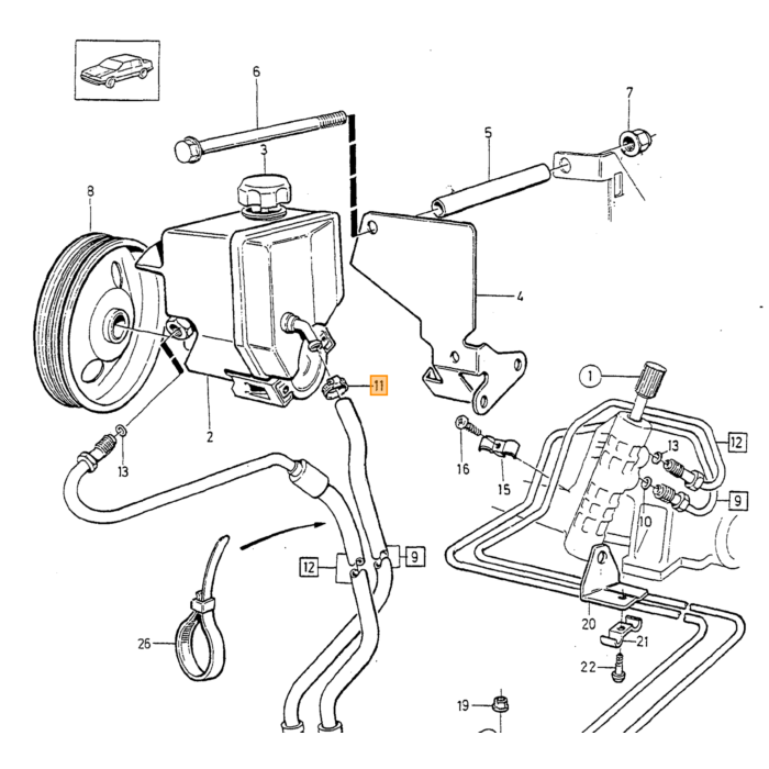 Volvo Cremagliera sterzo 850+S70+V70 -2000 2WD C70-2005 Volvo ricambi no 9140421