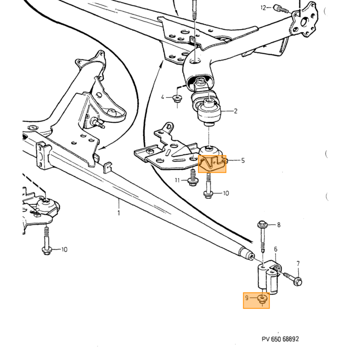 Volvo Silentbloc V90 rear with multilink arm 9127275 912 Volvo ricambi no 9140469