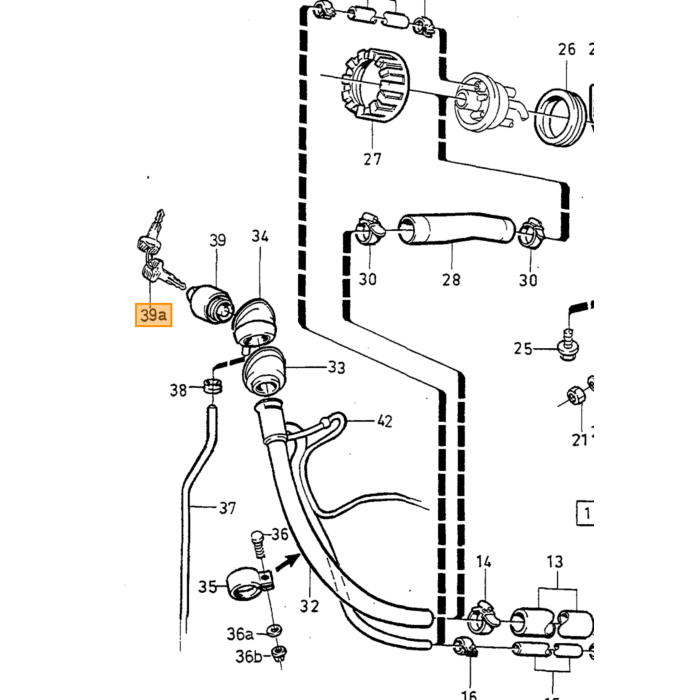 Volvo Tappo serbatoio + serratura con serratura e chiave Volvo ricambi no 9142606