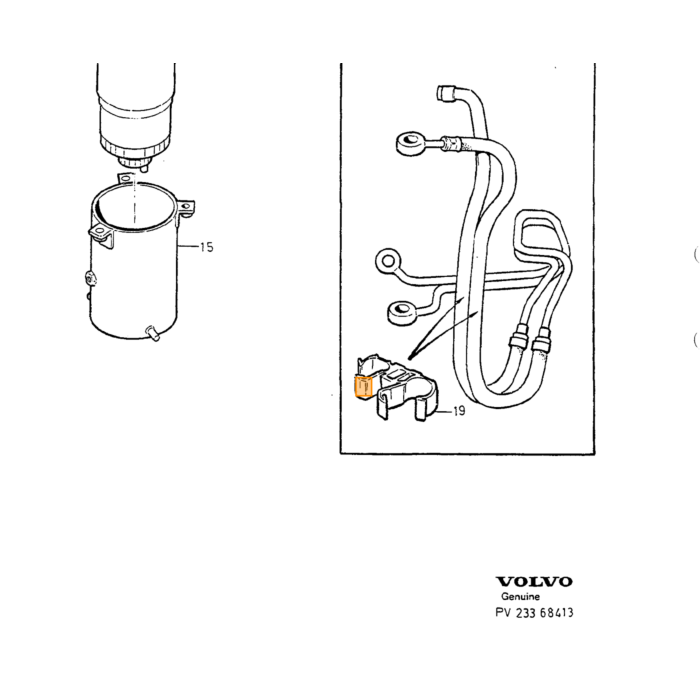 Volvo Filtro carburante Volvo 850 - S90 - V90 - S70 - V7 Volvo ricambi no 9142658
