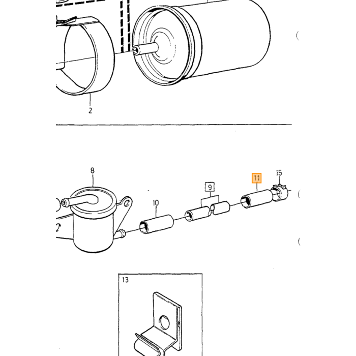 Volvo Filtro carburante Volvo 850 - S90 - V90 - S70 - V7 Volvo ricambi no 9142658