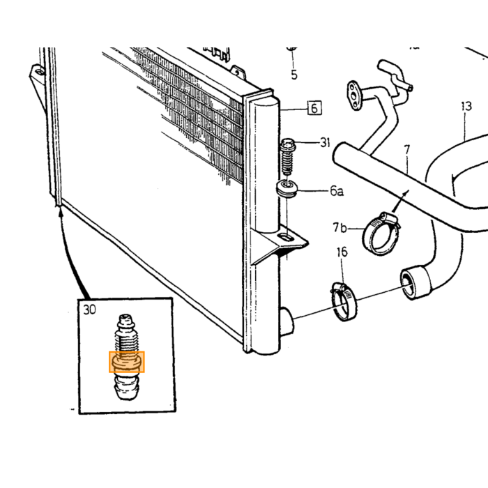 Tubo del Liquido di Raffreddamento Volvo 850 +S70 V70 (-2000) Numero di parte Volvo 9142744