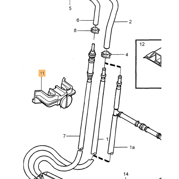 Fissaggio del tubo del carburante Volvo klem 850 s70 v70 c70 s80 V70 xc70 S60, pezzo Volvo nr 9142832
