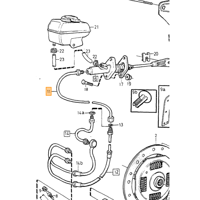 Cavo Frizione Volvo, parte Volvo nr 9143757