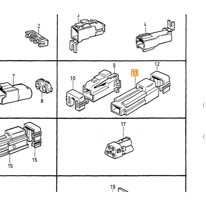 Pin di contatto del cavo TERMINAL Volvo, pezzo di ricambio Volvo nr 9148084