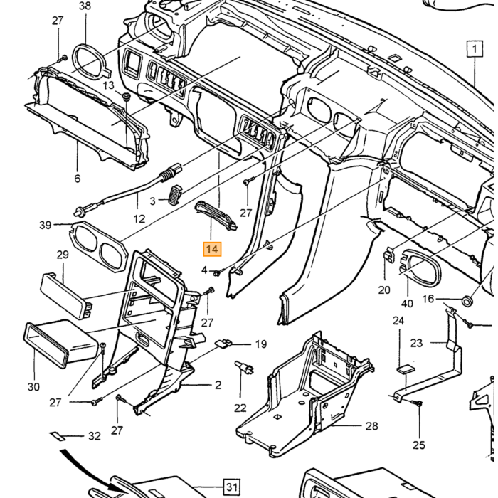 Copertura del bagagliaio Volvo, parte Volvo nr 9150633