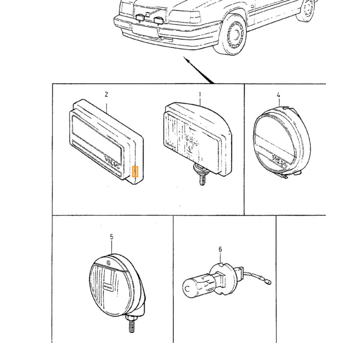Luce di stop Volvo, pezzo Volvo nr 9151485