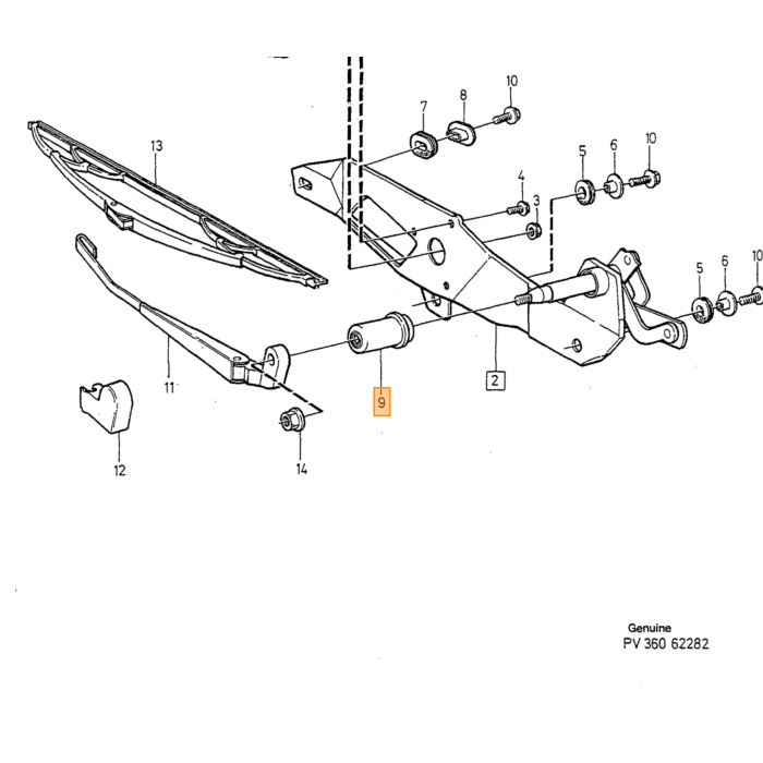 Volvo Set spazzole tergicristallo Faro anteriore Volvo 8 Volvo ricambi no 9151657