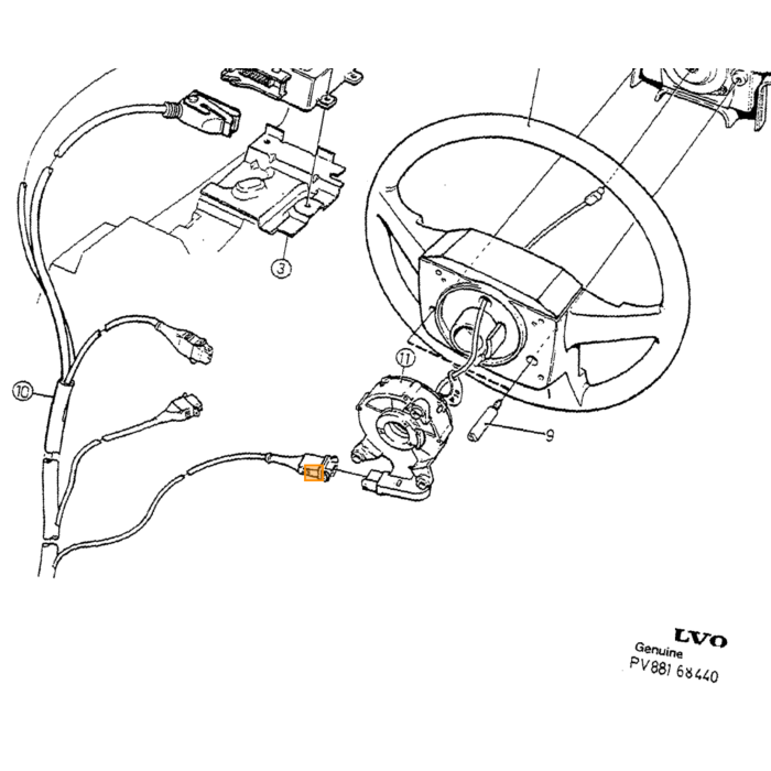Modulo Airbag Volvo, parte Volvo nr 9156244