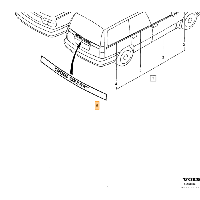 Emblema Volvo, parte Volvo nr 9157134