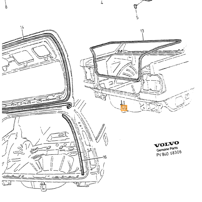 Emblema Volvo, parte Volvo nr 9157147