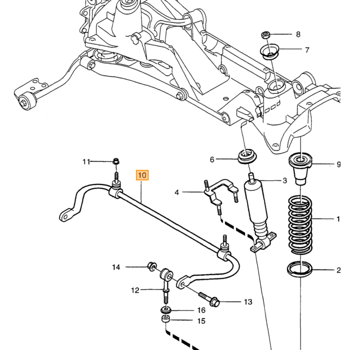 Barra Stabilizzatrice ANTI-ROLL per Volvo 850 v70 c70 s70 XC70 AWD, barra di stabilizzazione 18 2 mm, codice W, numero di parte Volvo 9157312.