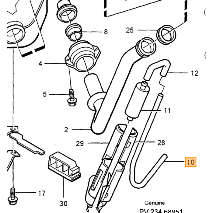 Piastra di protezione Volvo, parte Volvo nr 9161121