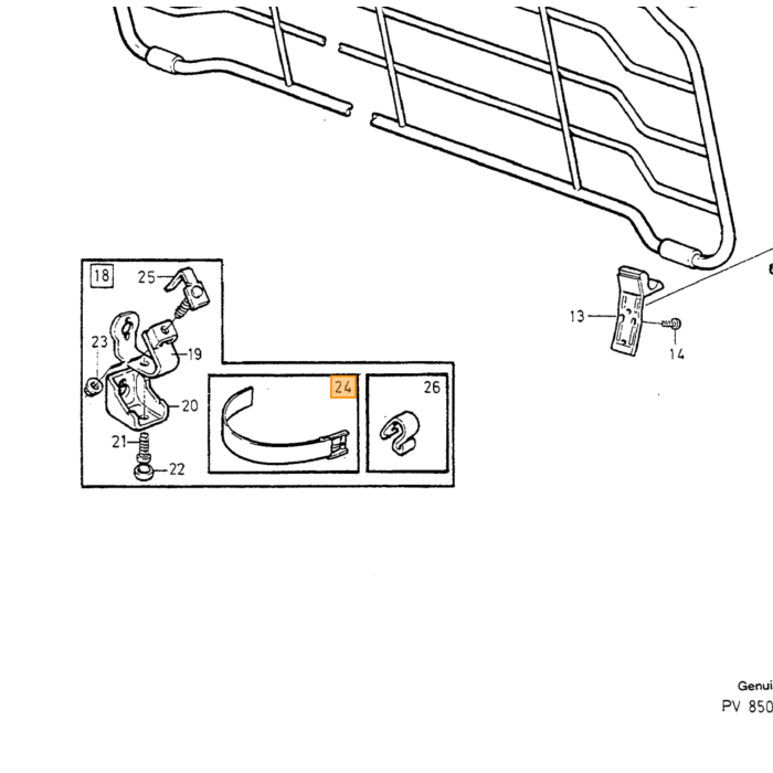 Pannello Volvo, componente Volvo nr 9165104