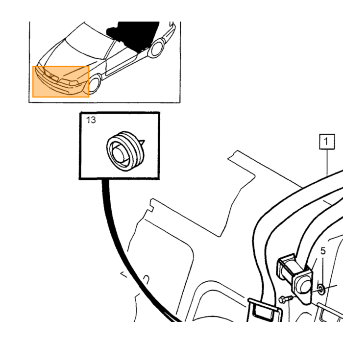 Cintura di sicurezza centrale Volvo, parte Volvo nr 9167309