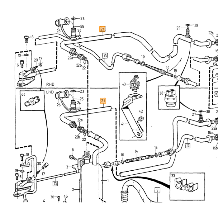 Volvo Tubo aria condizionata tra evaporatore ed essiccat Volvo ricambi no 9171406