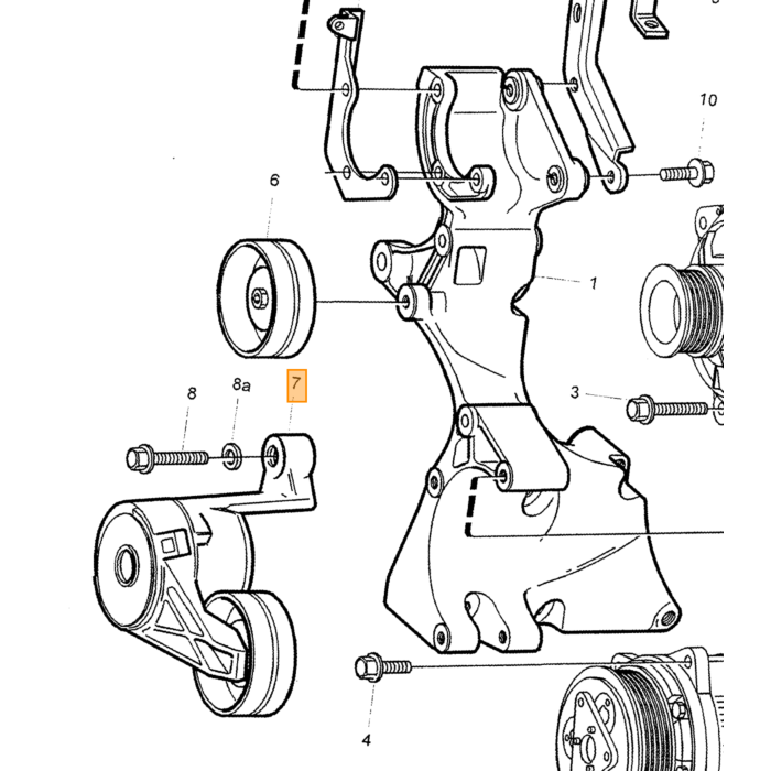 Volvo Cinghia tenditore aria condizionata V70 Volvo ricambi no 9179314