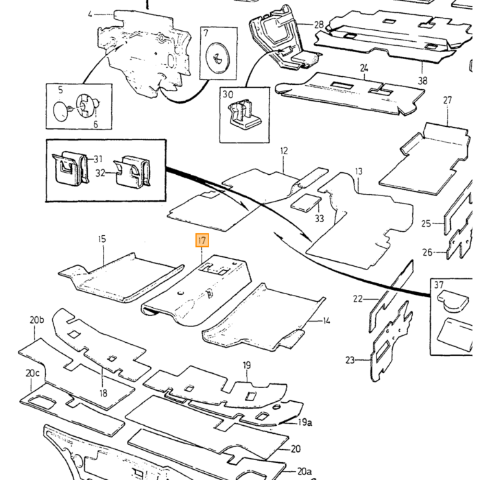 Tappetino di isolamento Volvo, parte Volvo nr 9182178 per Volvo