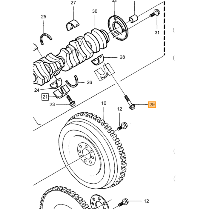 Volvo Bullone albero motore Cuscinetto di banco Diesel V Volvo ricambi no 9186548