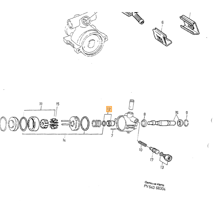Volvo Tubo pressione servosterzo 850+S70+V70+C70 (354683 Volvo ricambi no 9191271