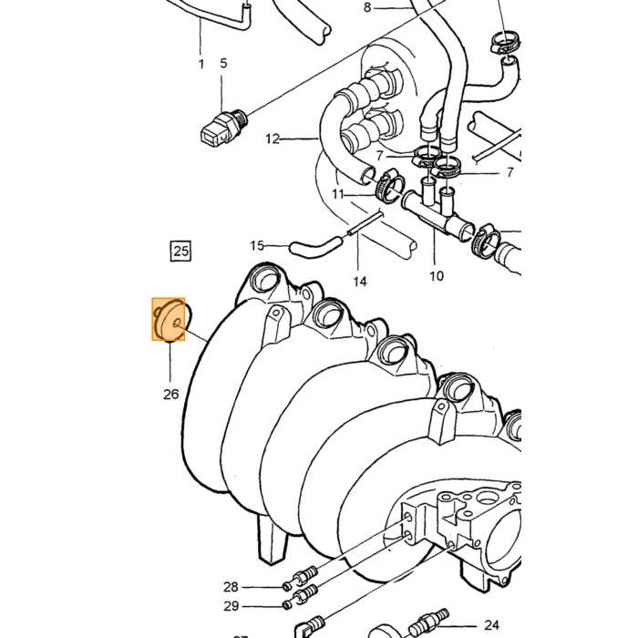 Sensore Volvo tipo Volvo S70 V70 (-2000): tipo di motore Volvo pezzo nr 9205258 per Volvo