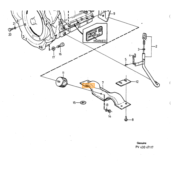 Volvo Astina di livello olio con anello in gomma +BW35+B Volvo ricambi no 925054