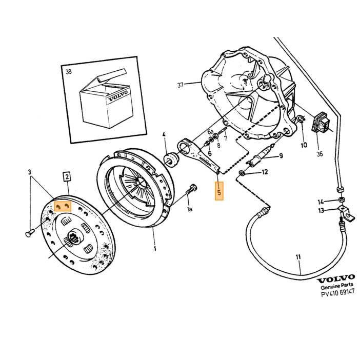 Volvo Bullone UNC 5/16 x 22 montaggio lungo gruppo di pr Volvo ricambi no 940135