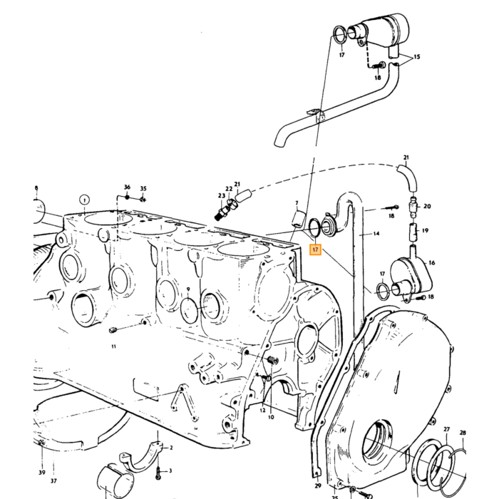Volvo Bullone UNC 1/4 x 3/4 coperchio distr 34 mm B18 B2 Volvo ricambi no 940158