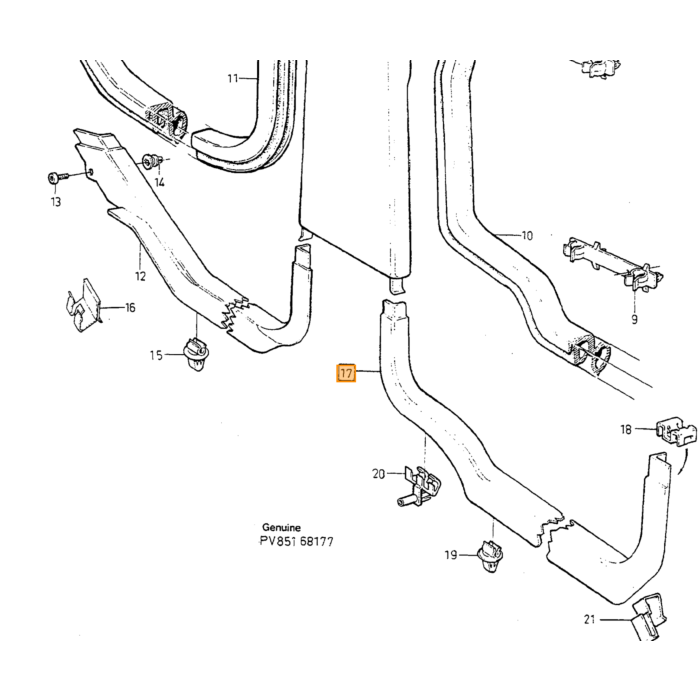 Soglia Decorativa Volvo Beige a Sinistra, Parte Volvo nr 9405891