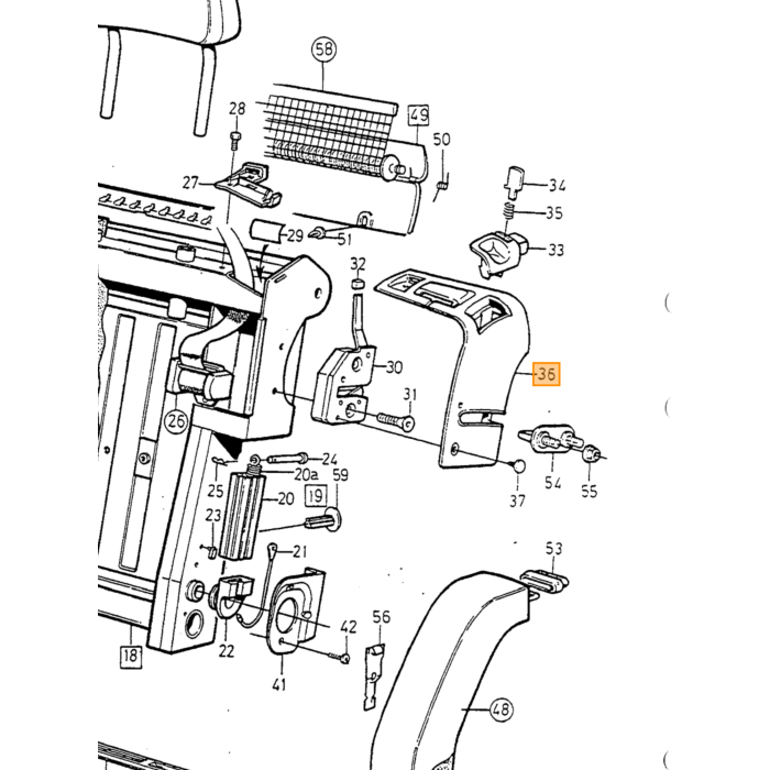 Blocco sedile posteriore sinistro Volvo per Volvo 850 5 porte V70 (-2000) V70 XC (-2000) usato disponibile, numero di parte Volvo 9407583