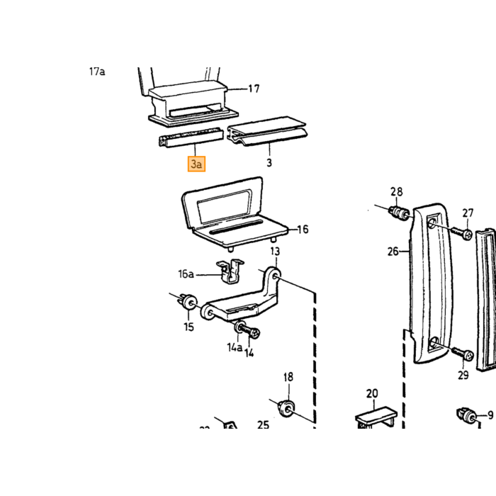 Volvo Bullone cintura di sicurezza superiore UNF 7/16 x Volvo ricambi no 943394